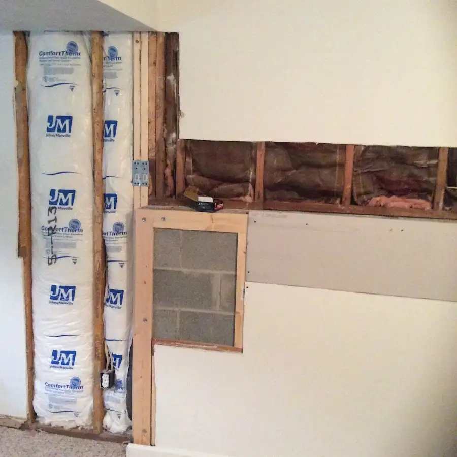 Wall insulation replacement during Odor Removal & Deodorization in Barrington